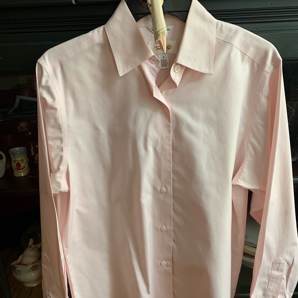 Talbots  button front straight hem blouse